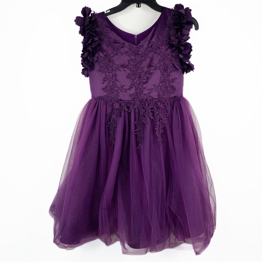 Trish Scully Child | Bianca Party Purple Dress Eggplant Special Occasion 12 - Picture 4 of 14